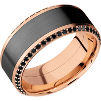 18K Rose Gold + Satin , Polish Finish