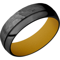 Zirconium + Hammer , Satin Finish + Metallic Yellow