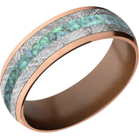 14K Rose Gold + Satin Finish + Copper Brown
