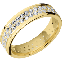 18K Yellow Gold + Polish Finish