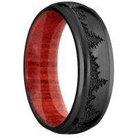 Zirconium + Satin , Polish Finish + Red Heart
