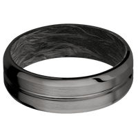 Tantalum Noir + Polish , Satin Finish + Forged Carbon Fiber