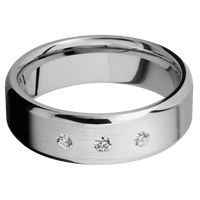 10K White Gold + Satin , Polish Finish