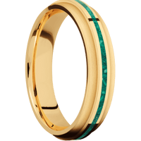 10K Yellow Gold + Polish , Satin Finish
