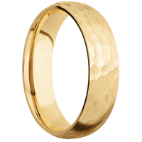 10K Yellow Gold + Hammer Finish