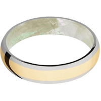Titanium + Polish Finish + Freshwater Mother of Pearl