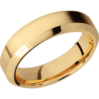 14K Yellow Gold + Satin , Polish Finish