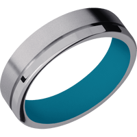 Tantalum + Bead , Polish Finish + Sea Blue