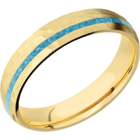 14K Yellow Gold + Hammer , Hammer Finish