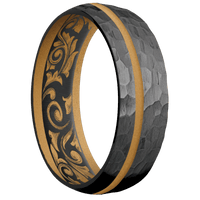 Zirconium + Hammer , Hammer Finish + Gold