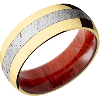14K Yellow Gold + Polish Finish + Padauk