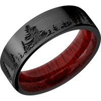 Zirconium + Satin Finish + Blood Wood
