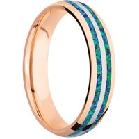 14K Rose Gold + Polish Finish