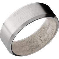 10K White Gold + Satin , Satin Finish + Antler