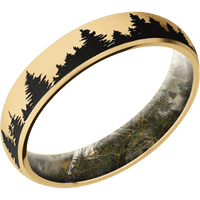 10K Yellow Gold + Satin Finish + King's Mountain