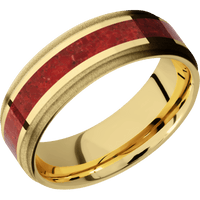 10K Yellow Gold + Polish , Sand Finish