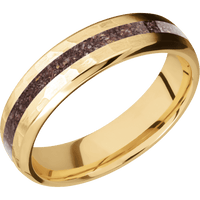 10K Yellow Gold + Hammer , Polish Finish