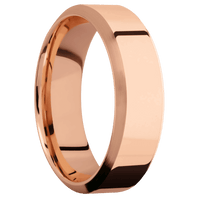 14K Rose Gold + Polish , Satin Finish