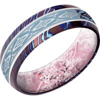 Titanium Damascus + Polish Finish + King's Pink