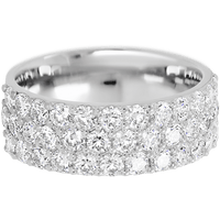 18K White Gold band with 37 Round Lab Grown Diamond having TCW-1.85