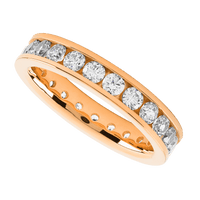 18K Rose Gold band with 23 Round Lab Grown Diamond having TCW-1.61