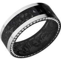 Zirconium + Crosssatinsilver Finish + Black