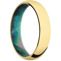 22K Yellow Gold + Polish Finish + Black Mother of Pearl