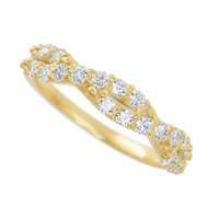 14K Yellow Gold band with 18 Round Lab Grown Diamond (ST) having TCW-.54