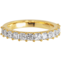 22K Yellow Gold band with 13 Princess Lab Grown Diamond having TCW-1.3