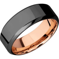 Zirconium + Polish , Polish Finish + 14K Rose Gold