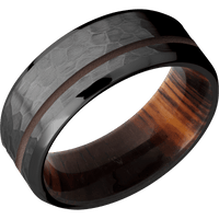 Zirconium + Hammer , Bead Finish + Cocobolo