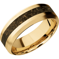 10K Yellow Gold + Satin , Bead Finish