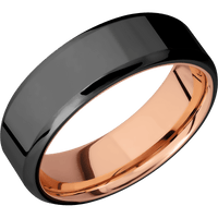 Zirconium + Polish , Polish Finish + 14K Rose Gold