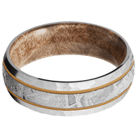 Palladium Silver + Hammer Finish + Maple Burl