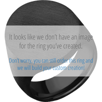 Extra Large Oval signet ring (24x20mm) in Zirconium, with a Wide style band, a Green Abalone inlay.