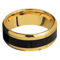 18K Yellow Gold + Sand , Polish Finish