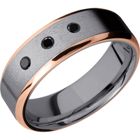 Tantalum + Stone , Sand Finish