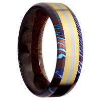 Titanium Damascus + Polish , Polish Finish + Sapele