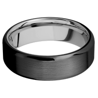 Zirconium + Satin , Polish Finish + 14K White Gold