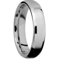 14K White Gold + Satin , Polish Finish