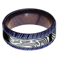 Titanium Damascus + Satinetched , Satinetched Finish