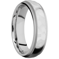 14K White Gold + Rockpolish , Bead Finish