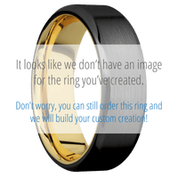 Zirconium + Satin , Polish Finish + 14K Yellow Gold