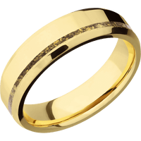 14K Yellow Gold + Polish , Satin Finish