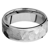10K White Gold + Rock , Polish Finish