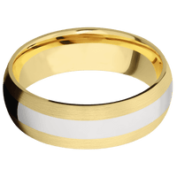 14K Yellow Gold + Satin Finish