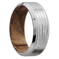 Titanium + Treebarkh , Polish Finish + Maple Burl