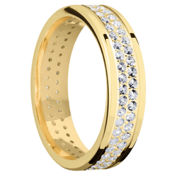 18K Yellow Gold + Polish Finish