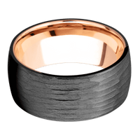 Zirconium + Treebarkh Finish + 14K Rose Gold