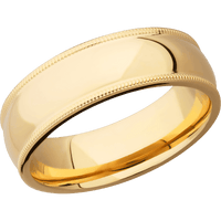 14K Yellow Gold + Polish Finish